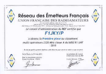1er Classe A IARU UHF R1 2320MHz - 2015